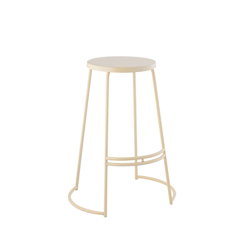 Menadevi Counter Stool with Metal Frame, Almond