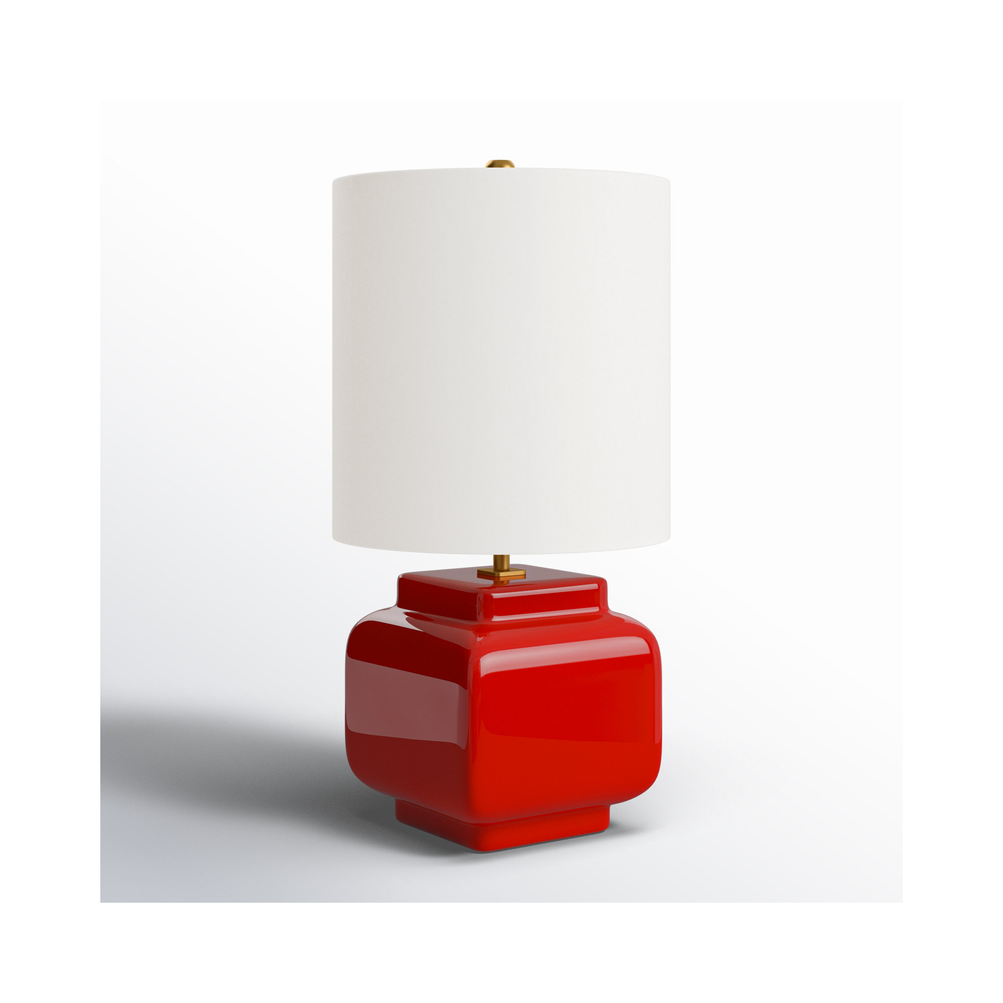 Ceramic Table Lamp, Red