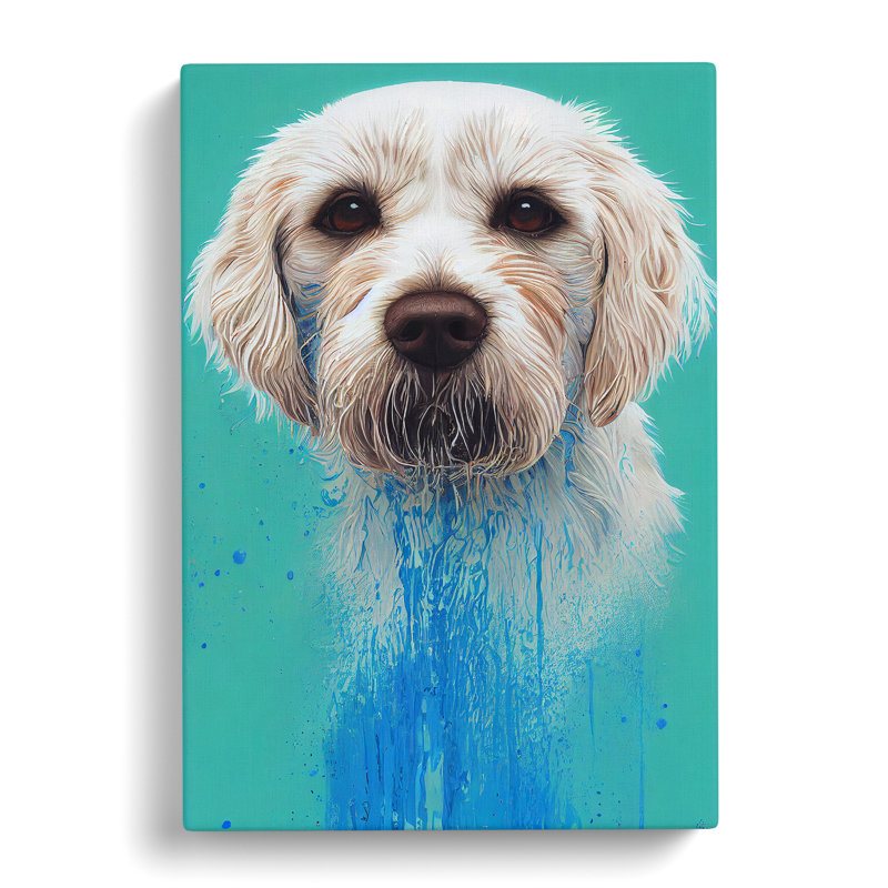 XC1022-1836X Dog In Paint - Wrapped Canvas Print, 50cm H x 35cm W x 3cm D