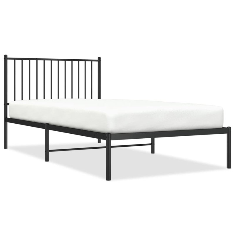 Metal Bed Frame, Heavy-Duty, No Mattress, Extra Long Twin, Black