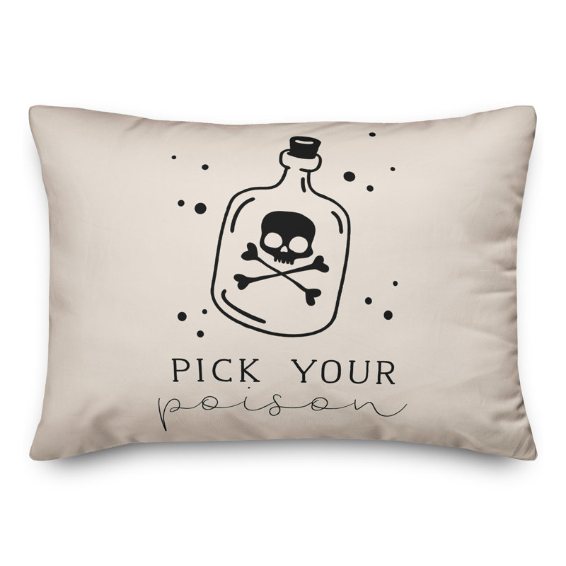  Housse et insert de coussin rectangulaire Pick Poison
