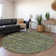 Premium Machine Washable Cerrito AMF574 Green Rug