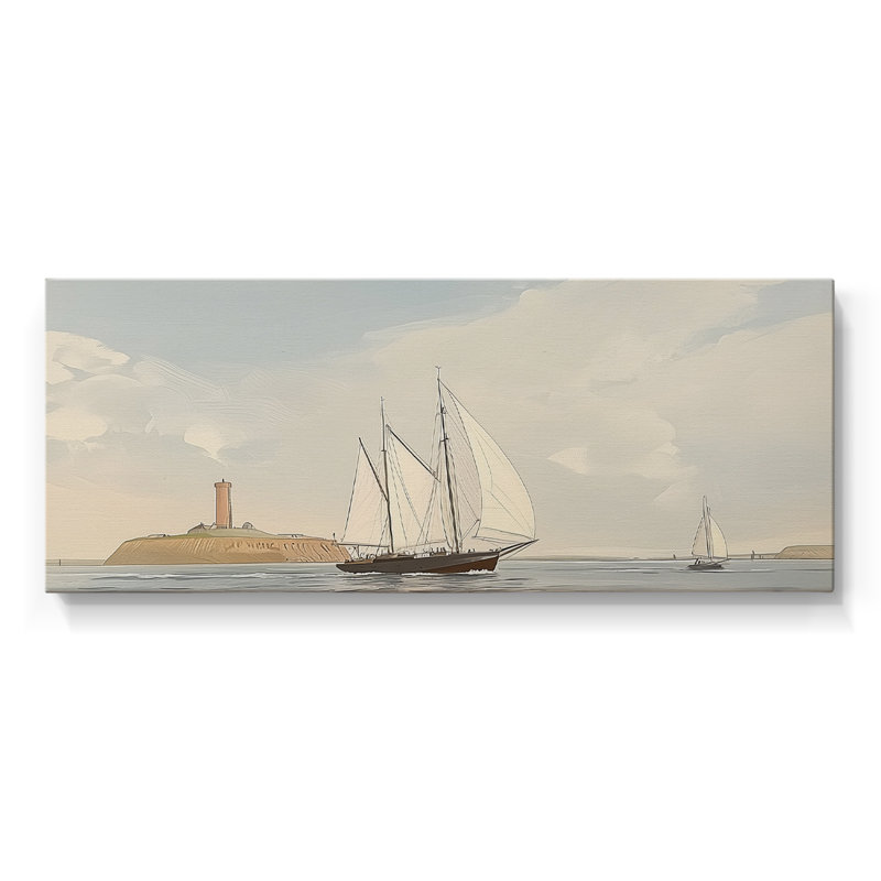 Série nautique-XLIV- Toile tendue avec châssis - Prêt à accrocher, H 12 po x l 30 po