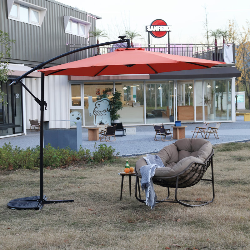 Parasol de marché à DEL 10 pi, Orange