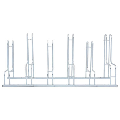 Arlmont & Co. Bicycle Stand For 6 Bikes Floor Freestanding Galvanized Steel