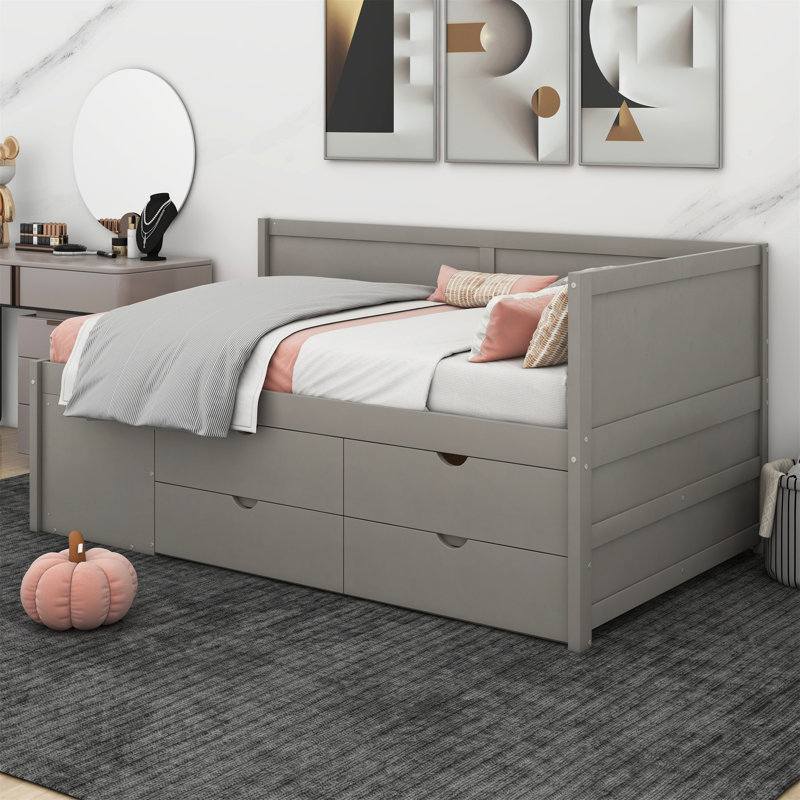 Lit de jour Kinsman, gris, Lit simple