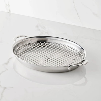 Grille de rôtissage ovale en acier inoxydable (pour rôtissoire ovale de 17 pouces)