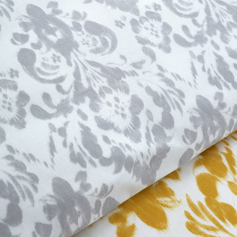Damask Duvet Cover Set, Kingsize - 2 Standard Pillowcases, Yellow/White