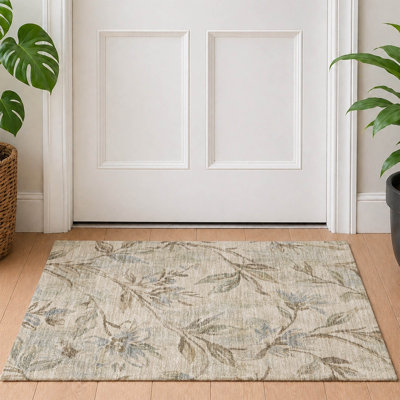 Machine Washable Indoor/Outdoor Chantille ACN2951 Floral Rug