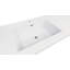 Lavabo de salle de bain rectangulaire blanc encastré et trop-plein