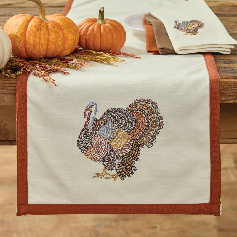  Gobble Gobble Table Runner 13 Inches x 36 Inches, 54" L x 13" W