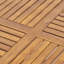 Table de salle à manger 47,25 po ronde en bois d'acacia avec finition en teck, table de patio à lattes résistante aux intempéries pour une utilisation intérieure et extérieure