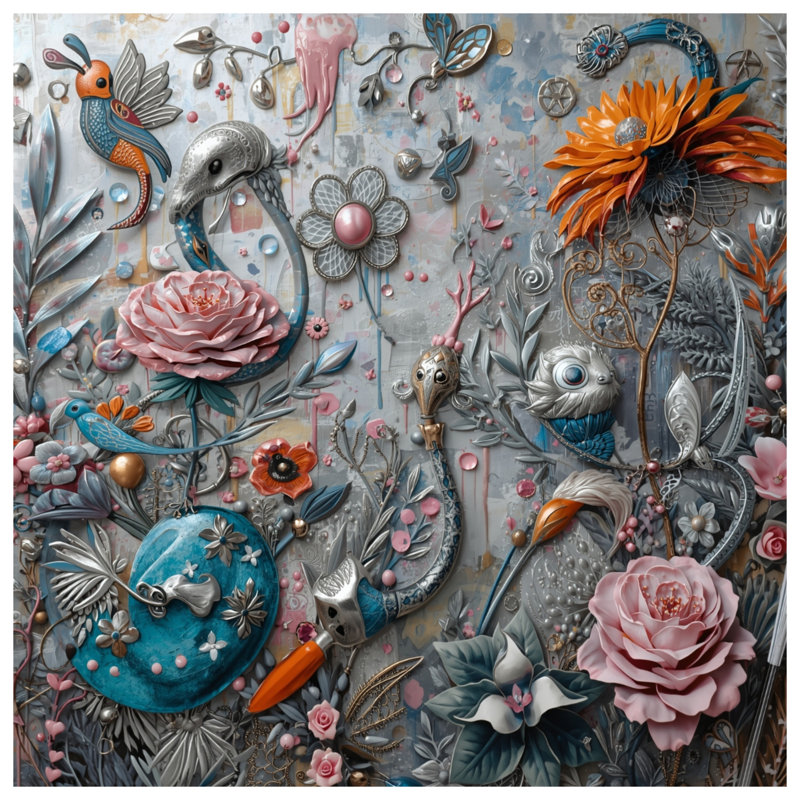 Tapis de bain Floral, L 24 po x L 17 po