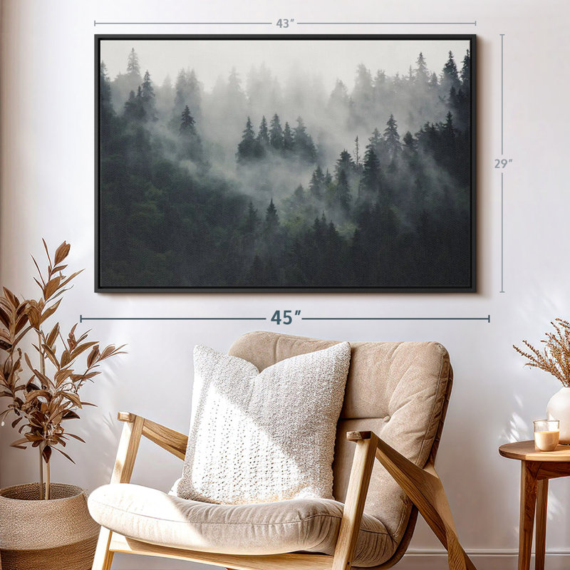 " Misty Forest Mountain ", 43" H x 29" W