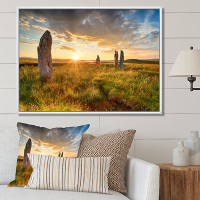 Pierres debout sur toile