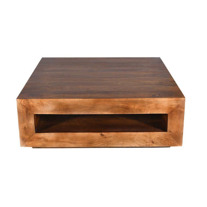 Solid Wood Square Modern Large Coffee Table