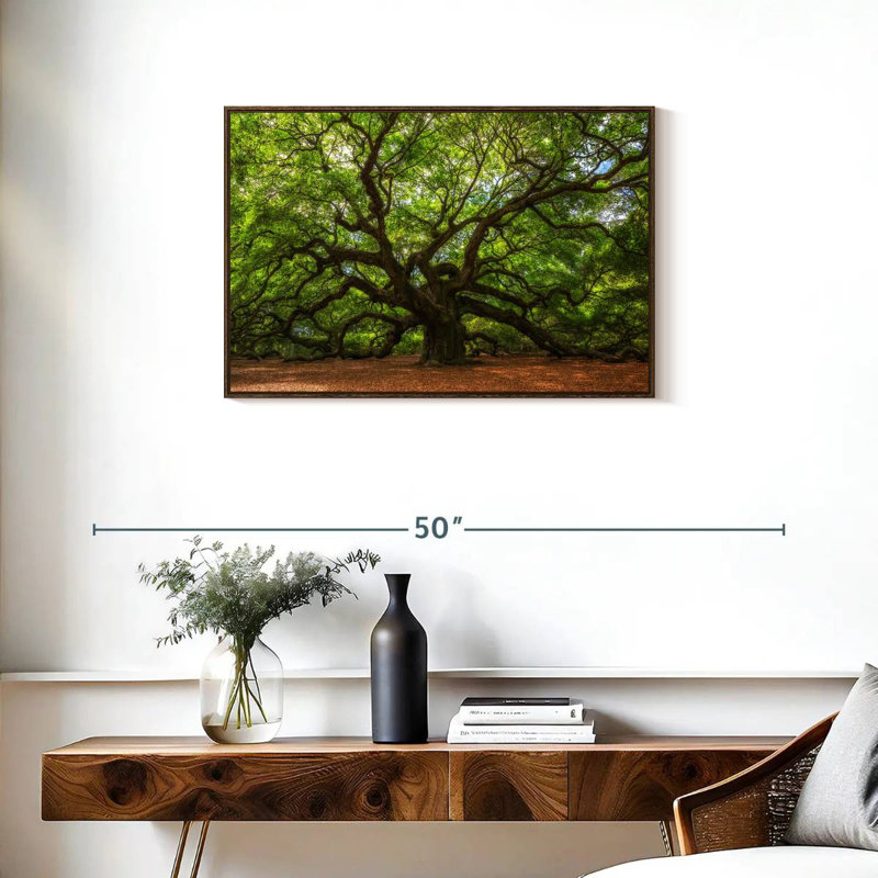 Oak, Floating Frame Walnut, 31" X 21"