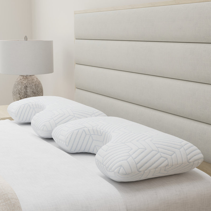 Premium Italian Foam Pillow - Cooling Phase-Change Cover, Ergonomic Support, Usa-Assembled, Machine-Washable For Elevated Sleep