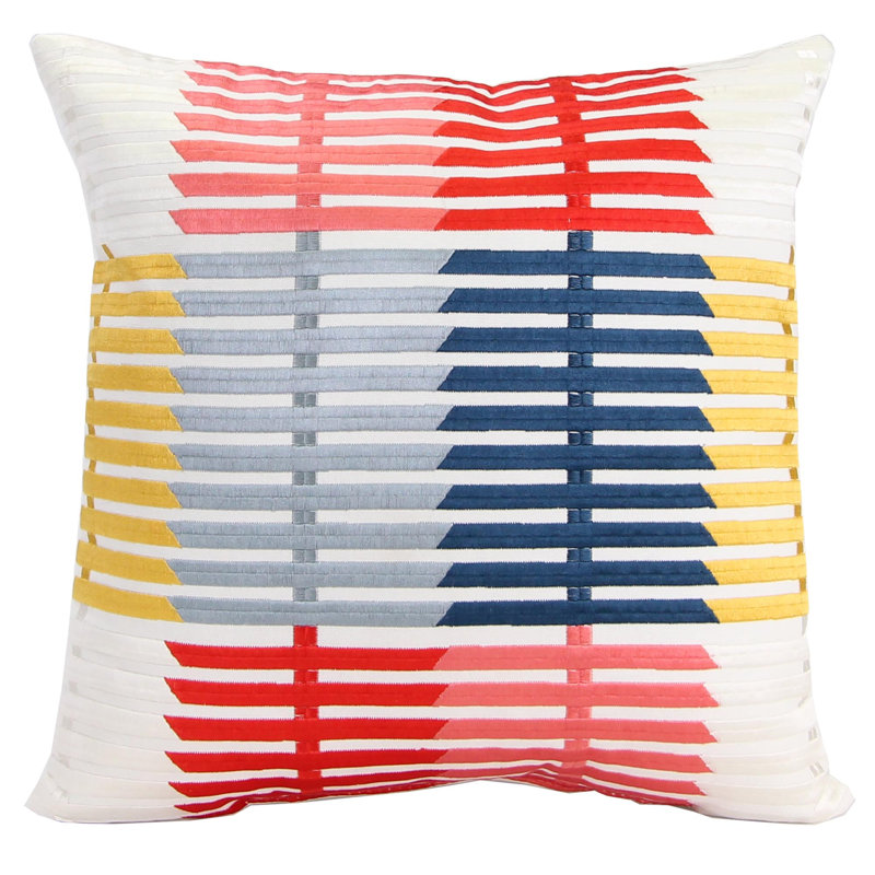 18" x 18" Indoor Throw Pillow, Grid Stripe