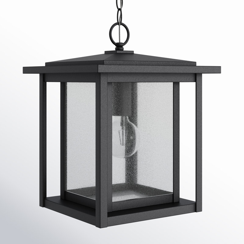 Iwan Outdoor Hanging Lantern, Black