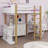  Full Loft Bed with Bookcase by FINEAK