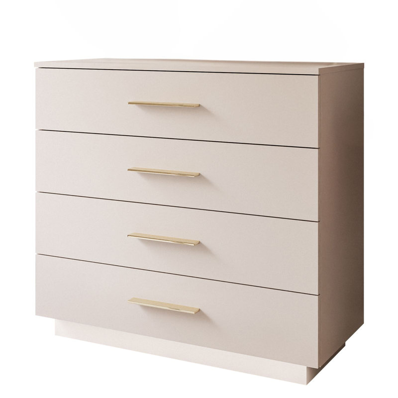 Chrisshanno Chest of Drawers, Gold Chrome