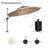 11' Cantilever Umbrella with Lights and Base in Ground-96664855