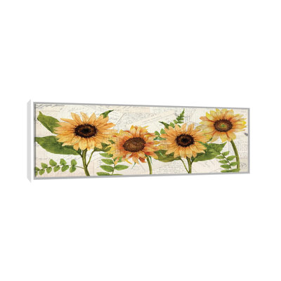 Sunflower Letters by Kimberly Allen - Panoramic Painting on Canvas