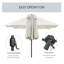 Icarus 4.4m x 2.6m Rectangular Traditional Parasol-1412801717