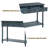 Floriean Rustic Vintage Farmhouse Style Console Table - 2 Drawers, Bottom Shelf-1367979145