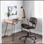 Bureau Mid-Century moderne en noyer, verre, par Lumisource