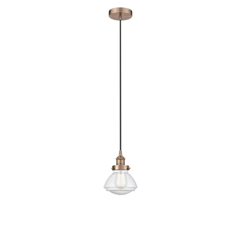 Luminaire suspendu simple à 1 lumière Caille, Cuivre