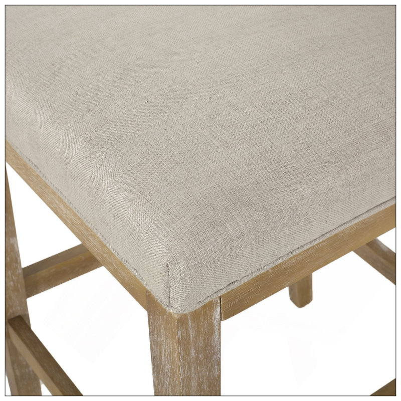 Ensemble de 2 tabourets de comptoir de 31 pouces avec tissu respirant et dossier ergonomique en forme de L pour plus de confort et de style