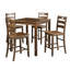 Ensemble de salle à manger 5 pièces à hauteur de comptoir carré avec dossier à lattes en noyer-1738060376-1738060382-1738060379