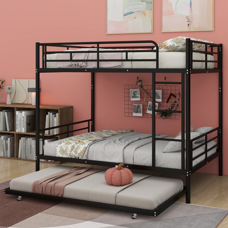Allorah Full Over Full Standard Bunk Bed with Trundle by Isabelle & Max™, Silver
