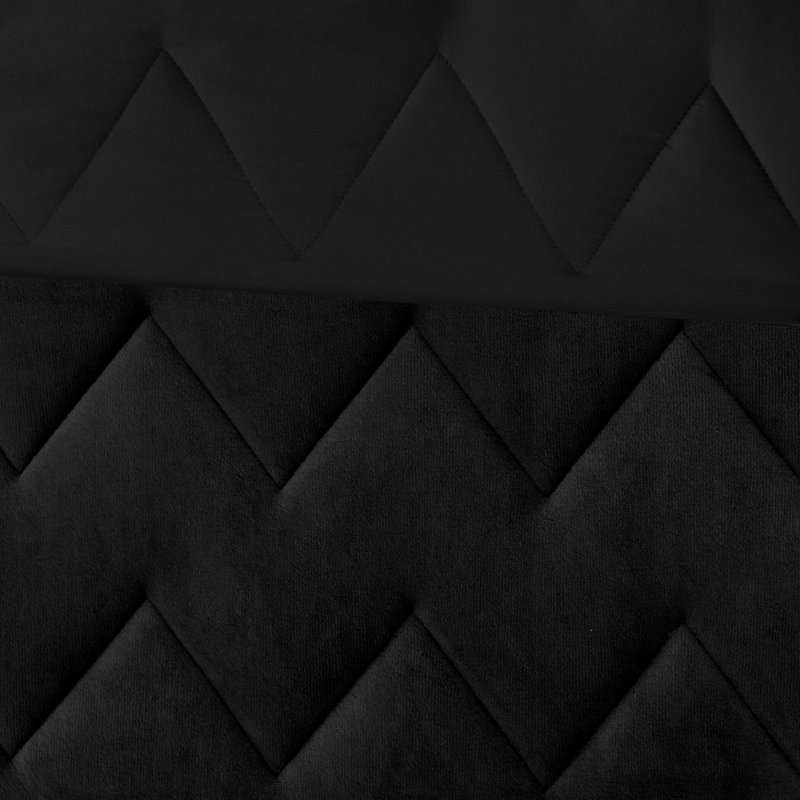 Ensemble d’édredon réversible, Édredon très grand et 2 taies décoratives, Noir