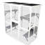 Charmante cage à chat moyenne, enclos en bois blanc pour chat, cage de sécurité