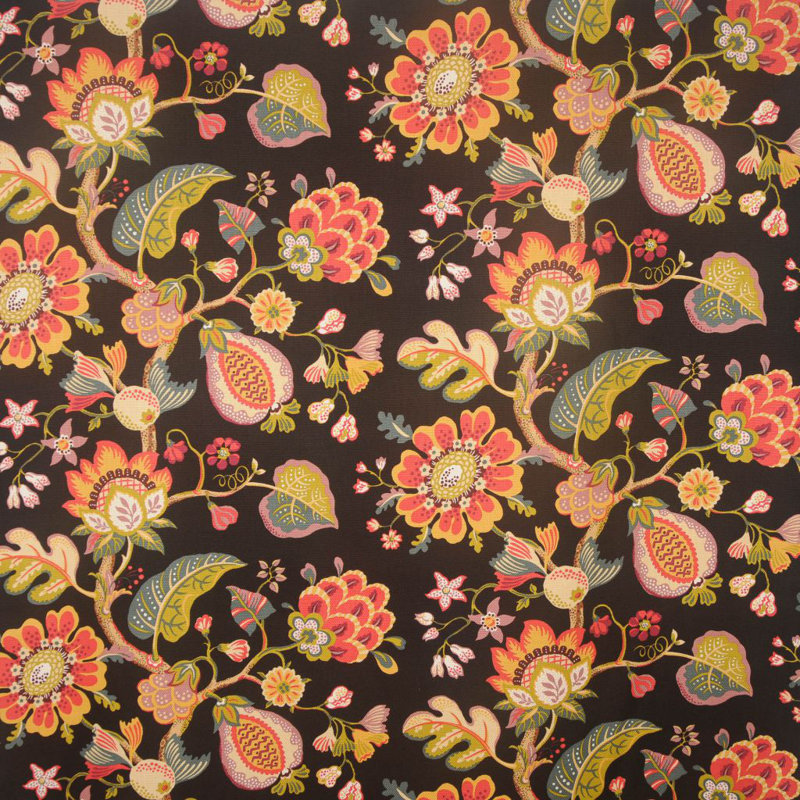 Pike 100% Cotton Fabric, Ebony