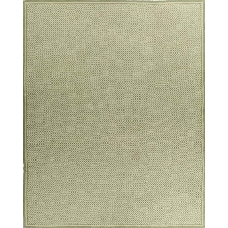 Wool Geometric Area Rug in Beige, Rectangle 7'7" x 9'9"
