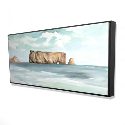 Rocher percé - 24"x48" Framed canvas