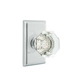 Double Dummy Old Town Clear Knob with Rectangular Rose