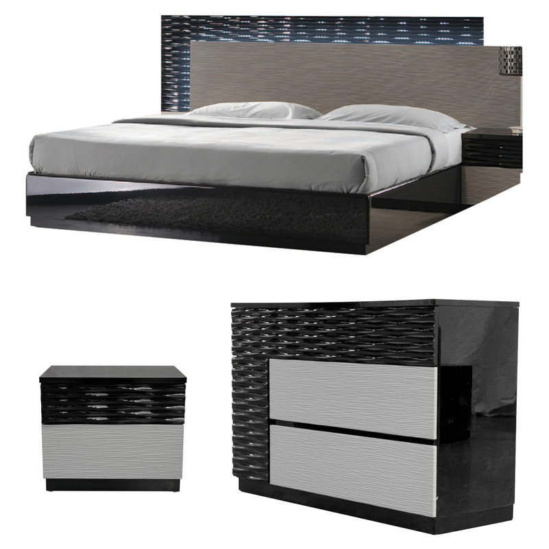 Kahlil Solid Wood Piece Bedroom Set