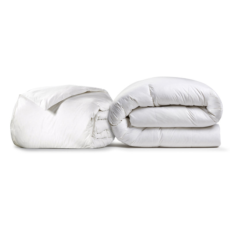 King Size White Cotton Down Comforter Set