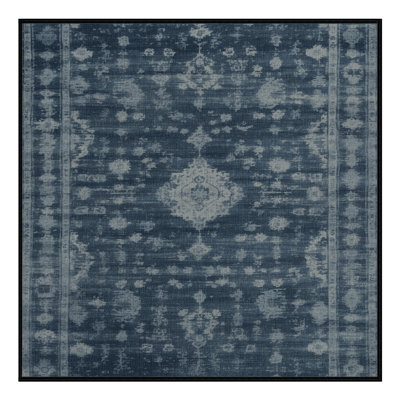 Machine Washable Overdyed Gray Area Rug