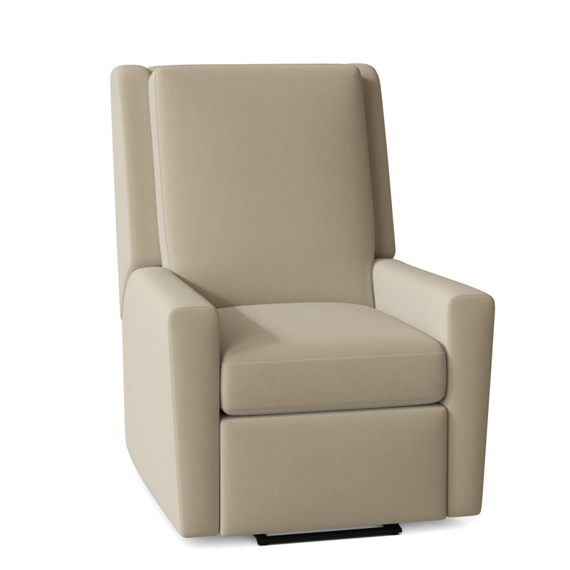 Reclination 32" Wide Genuine Leather Standard Recliner, Manual, Swivel Glider, 1181 Pearl