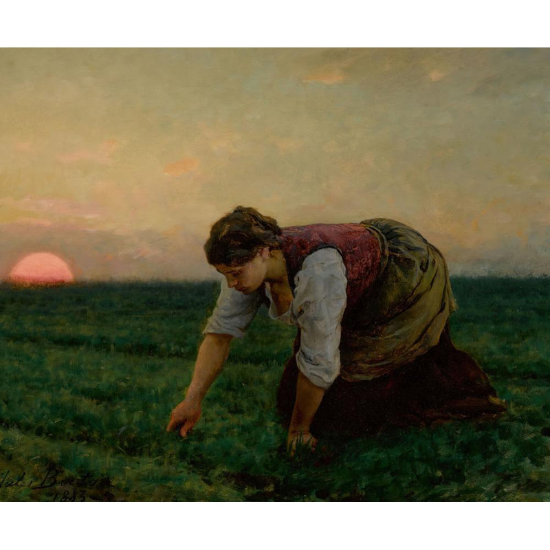 «A Weeder» par Jules Brittany - Art mural sur toile tendue avec châssis, H 24 po x l 17 po