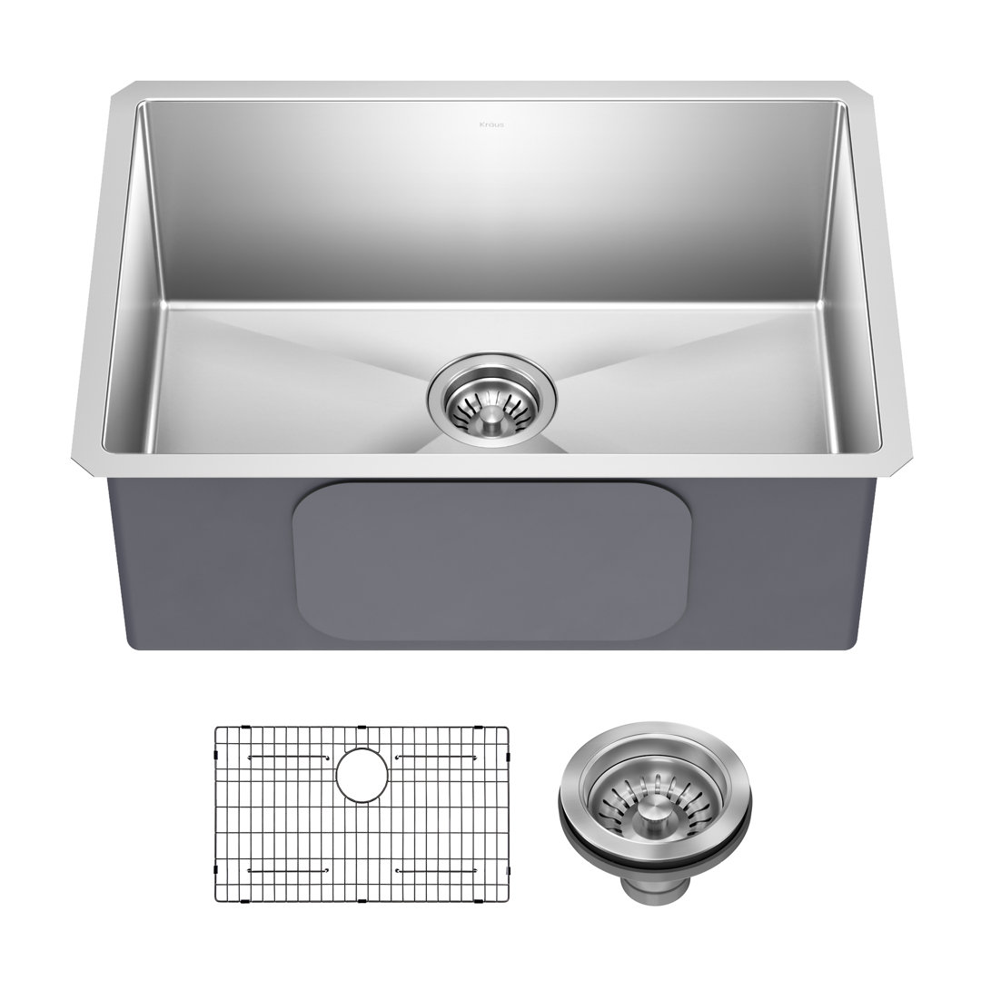 KRAUS Standart PRO™ Undermount 16 Gauge Stainless Steel Kitchen Sink Kraus Size: 10" H x 18" W x 26" L