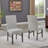 Selena 7-Piece 60" Rectangular Gray Dining Set With 6 Upholstered Chairs And Storage Shelf In Gray Finish-41991817