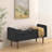 linen fabric Storage Ottoman Bench For Entryway-1978730255