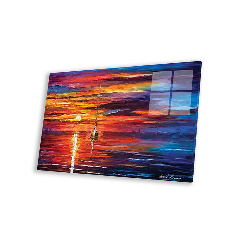 «Sky Glows» par Leonid Afremov - peinture sans cadre, H 16 po x l 24 po x P 0,25 po